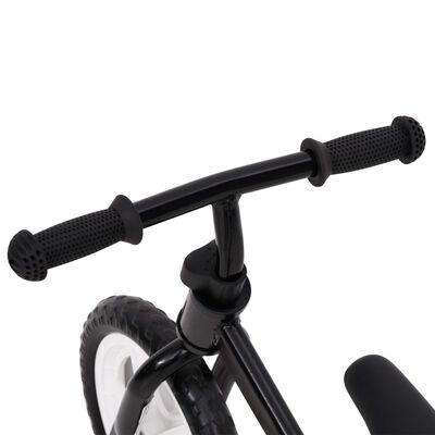 vidaXL Bicicletă pentru echilibru 11 inci, cu roți, negru