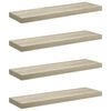 vidaXL Rafturi de perete suspendate 4 buc., stejar, 80x23,5x3,8 cm MDF