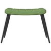 vidaXL Scaun de relaxare cu taburet, verde deschis, catifea