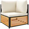vidaXL Set de canapele de grădină cu perne, 9 piese, lemn masiv acacia