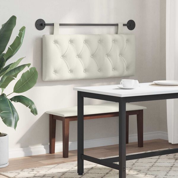 vidaXL Cap de pat suspendat Pe perete Crem 110 x 55 x 7 cm Catifea