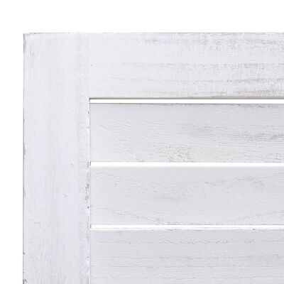 vidaXL Paravan de cameră cu 5 panouri, alb, 175 x 165 cm, lemn
