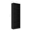 vidaXL Bibliotecă cu 5 rafturi, negru, 60x24x175 cm, lemn prelucrat