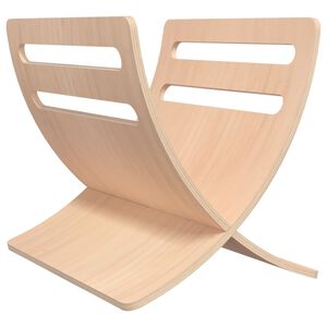 vidaXL Suport din lemn pentru reviste, vertical, natural