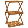 vidaXL Raft pliabil cu 3 niveluri, maro, 43x31x63 cm lemn masiv acacia