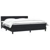 vidaXL Pat box spring cu saltea, negru, 200x210 cm, catifea