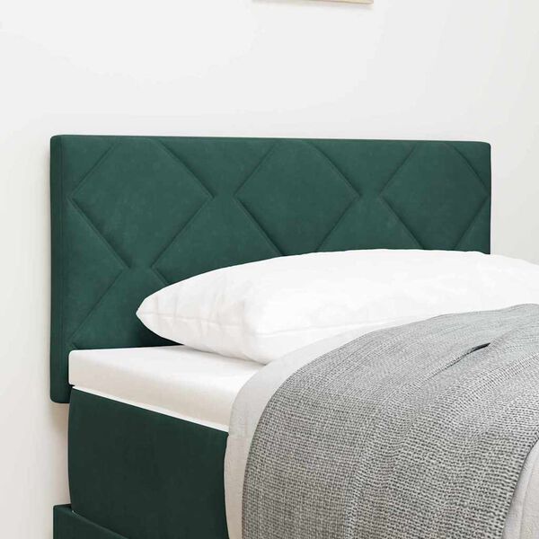 vidaXL Tăblie cap cu headboard Verde închis 80 cm Catifea