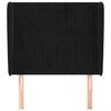 vidaXL Tăblie de pat cu aripioare, negru, 103x23x118/128 cm, catifea