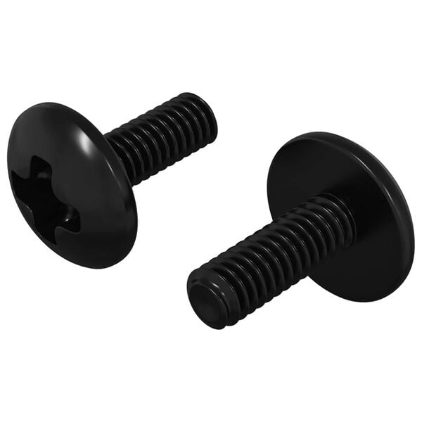 vidaXL Șuruburi cu manșon 2 pcs Negru M4 x 10 mm Oțel