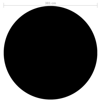 vidaXL Prelată piscină, negru, 381 cm, PE