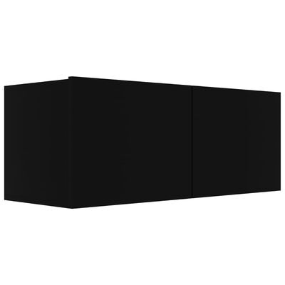 vidaXL Dulapuri TV, 4 buc., negru, 80x30x30 cm, lemn prelucrat