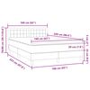 vidaXL Pat box spring cu saltea, gri deschis, 160x220 cm, catifea