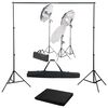 vidaXL Kit studio foto cu set de lumini și fundal