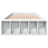 vidaXL Cadru de pat, alb, 90x190 cm, lemn prelucrat