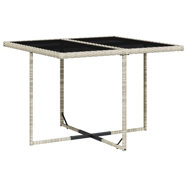 vidaXL Set mobilier de grădină cu perne, 5 piese gri deschis poliratan