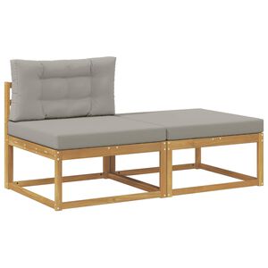 vidaXL 2 Bucată Taburet pentru exterior Poliester Alb