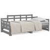 vidaXL Pat de zi extensibil, gri, 2x(90x190) cm, lemn masiv de pin