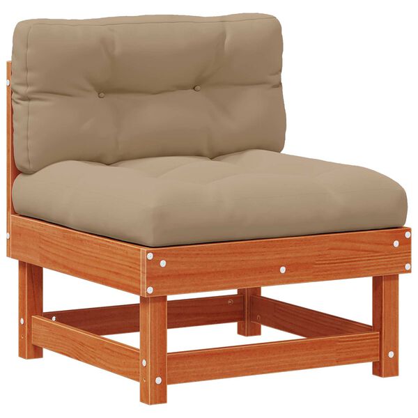 vidaXL Set de lounge pentru grădină 6 pcs Maro Ceară Lemn masiv de pin