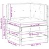 vidaXL Sofa de colț pentru grădină Lemn masiv de pin Maro Ceară