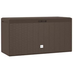 vidaXL Ladă de depozitare pentru grădină, maro, 114 x 47 x 60 cm