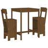 vidaXL Set mobilier de bar, 3 piese, maro miere, lemn masiv de pin