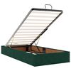 vidaXL Cadru de pat otoman cu saltea verde &icirc;nchis 100x200cm catifea