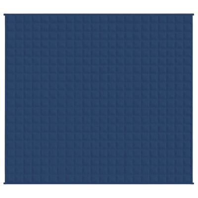 vidaXL Pătură cu greutăți, albastru, 220x235 cm, 11 kg, textil