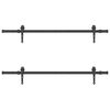 vidaXL Set feronerie pentru uși glisante, negru, 152,5 cm, oțel