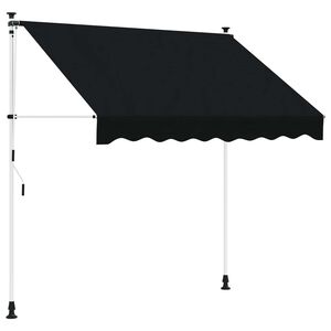 vidaXL Copertină retractabilă manuală Negru 400 cm