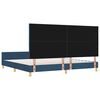 vidaXL Cadru de pat cu headboard albastru 200 x 200 cm țesătură