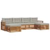 vidaXL Set de canapele de exterior 6 buc. Gri natural și deschis