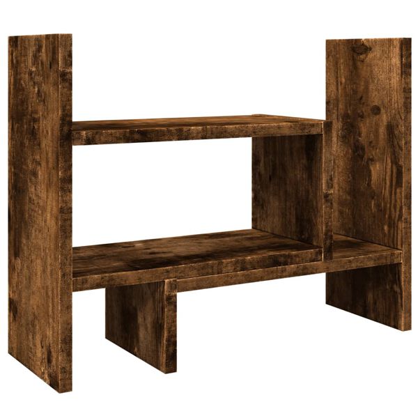 vidaXL Organizator birou, stejar fumuriu, 38,5x17x39 cm lemn prelucrat