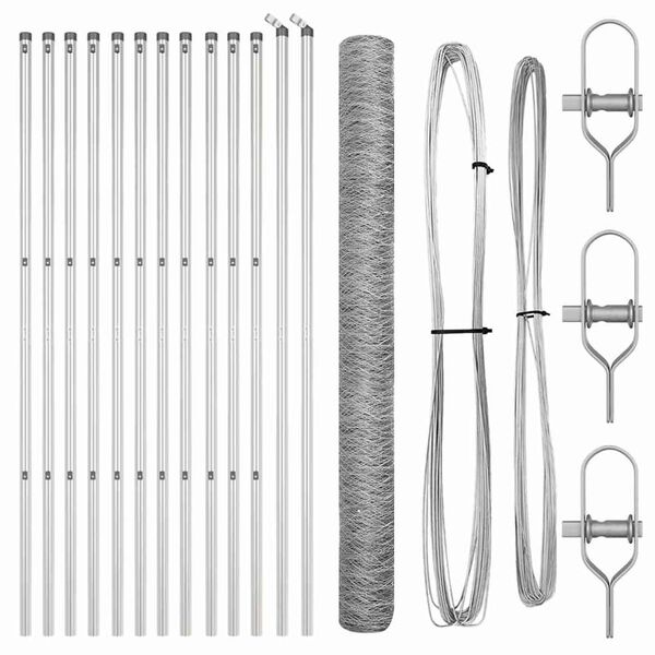 vidaXL St&acirc;lp de gard. Argintiu 25 x 1,5 m (plasare 36 mm) Oțel