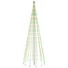 vidaXL Brad de Crăciun cu țăruș, 732 LED-uri, multicolor, 500 cm