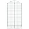 vidaXL Coș gabion arcuit, 100x50x160/180 cm, fier galvanizat