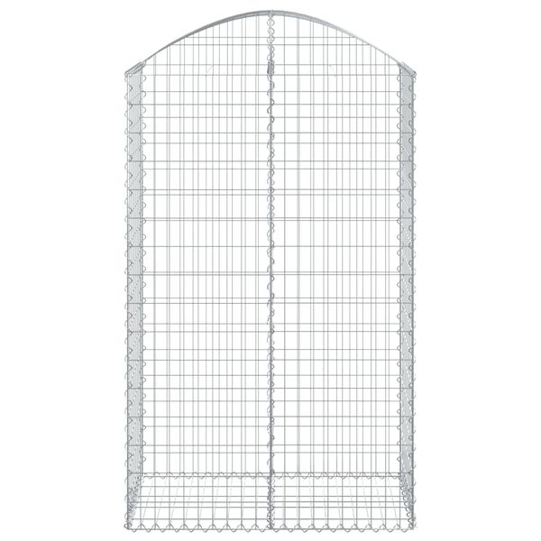 vidaXL Coș gabion arcuit, 100x50x160/180 cm, fier galvanizat