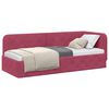 vidaXL Cadru de pat colțar cu headboard Roșu Vin 80 x 200 cm Catifea