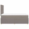 vidaXL Pat box spring cu saltea, gri taupe, 120x200 cm, textil