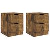 vidaXL Noptiere, 2 buc., stejar afumat, 40x40x50 cm, lemn prelucrat