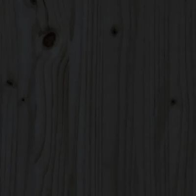 vidaXL Birou, negru, 100x50x75 cm, lemn masiv de pin