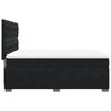 vidaXL Pat box spring cu saltea, negru, 140x190 cm, catifea