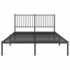vidaXL Cadru de pat metalic cu tăblie, negru, 140x200 cm