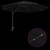 vidaXL Parasol de Grădină Negru 248 x 248 x 148 cm Poliester și oțel