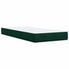 vidaXL Pat box spring cu saltea, verde &icirc;nchis, 100x200 cm, catifea
