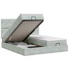 vidaXL Pat ottoman cu saltea cu headboard 2 buc. Gri deschis Catifea