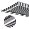 vidaXL Copertină retractabilă manual cu LED, antracit/alb, 350x250 cm