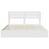 vidaXL Pat cu storage cu headboard Alb 180 x 200 cm Lemn compozit