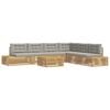 vidaXL 8 buc. Set de canapele de exterior Poliester Alb