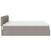 vidaXL Cadru de pat otoman cu saltea Taupe 200x200 cm Material