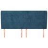 vidaXL Tăblie pat cu urechi albastru &icirc;nchis 163x23x118/128 cm catifea